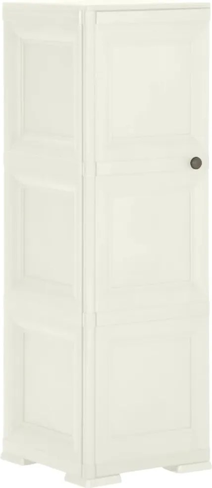 vidaXL Armário de plástico 40x43x125 cm design de madeira cor baunilha