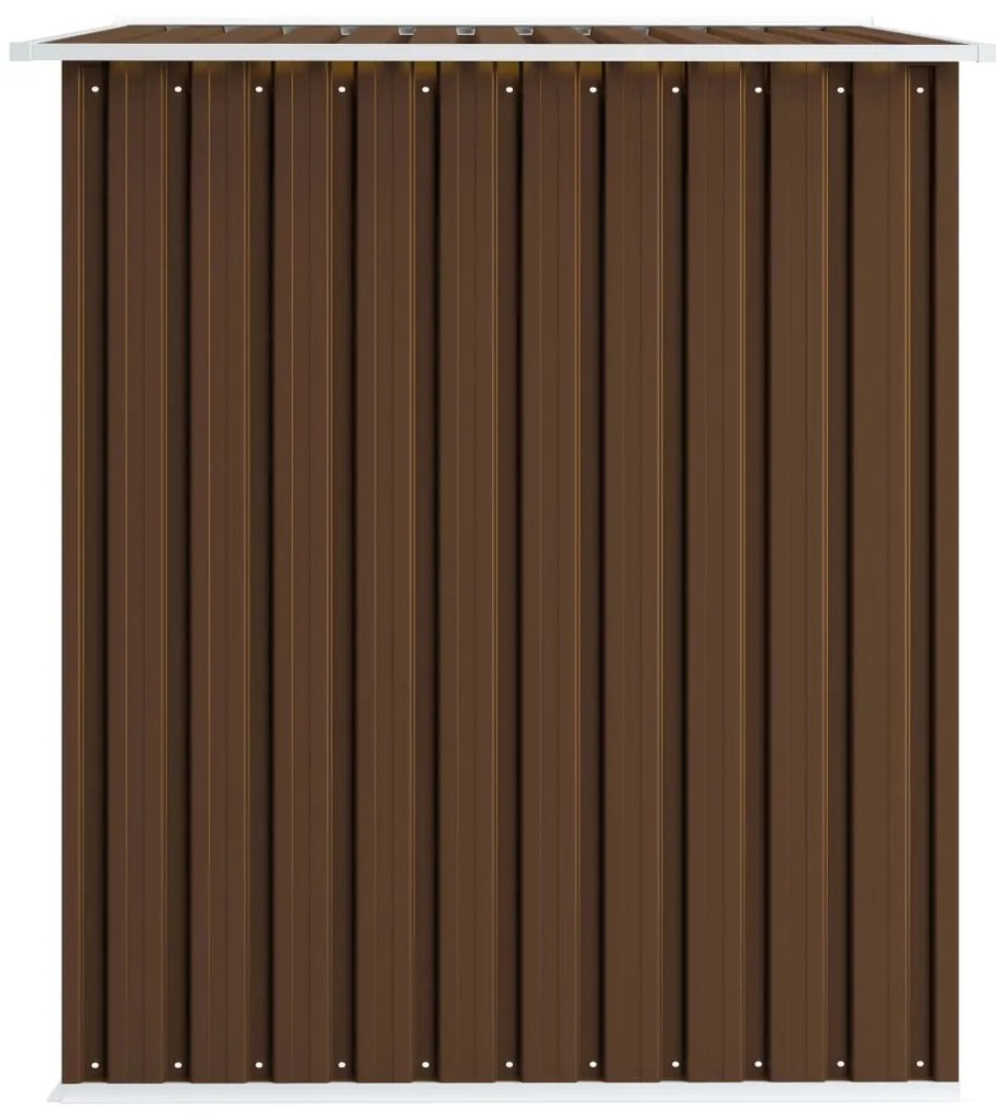 Abrigo de jardim 57x205x178 cm aço castanho