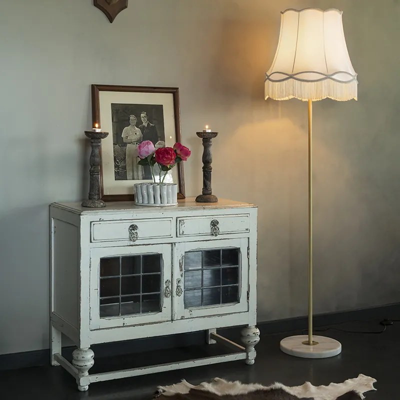 Abajur de seda creme 45 cm - Granny