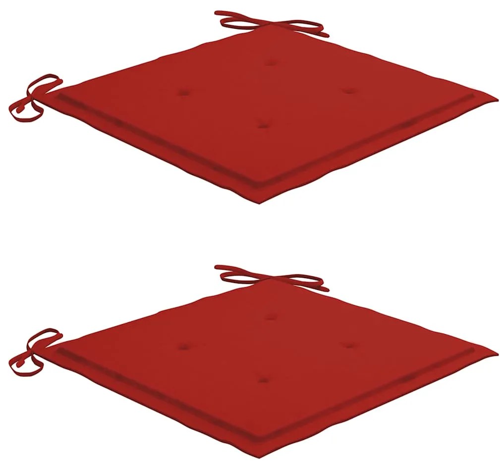 Cadeiras de jardim com almofadões 2 pcs acácia maciça