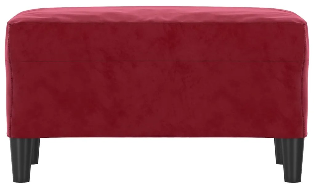 Banco 70x35x41 cm veludo vermelho tinto