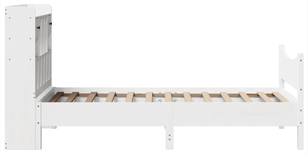 Cama sem colchão 100x200 cm madeira de pinho maciça branco