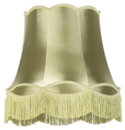 Abajur de seda verde 45 cm - Granny Retro
