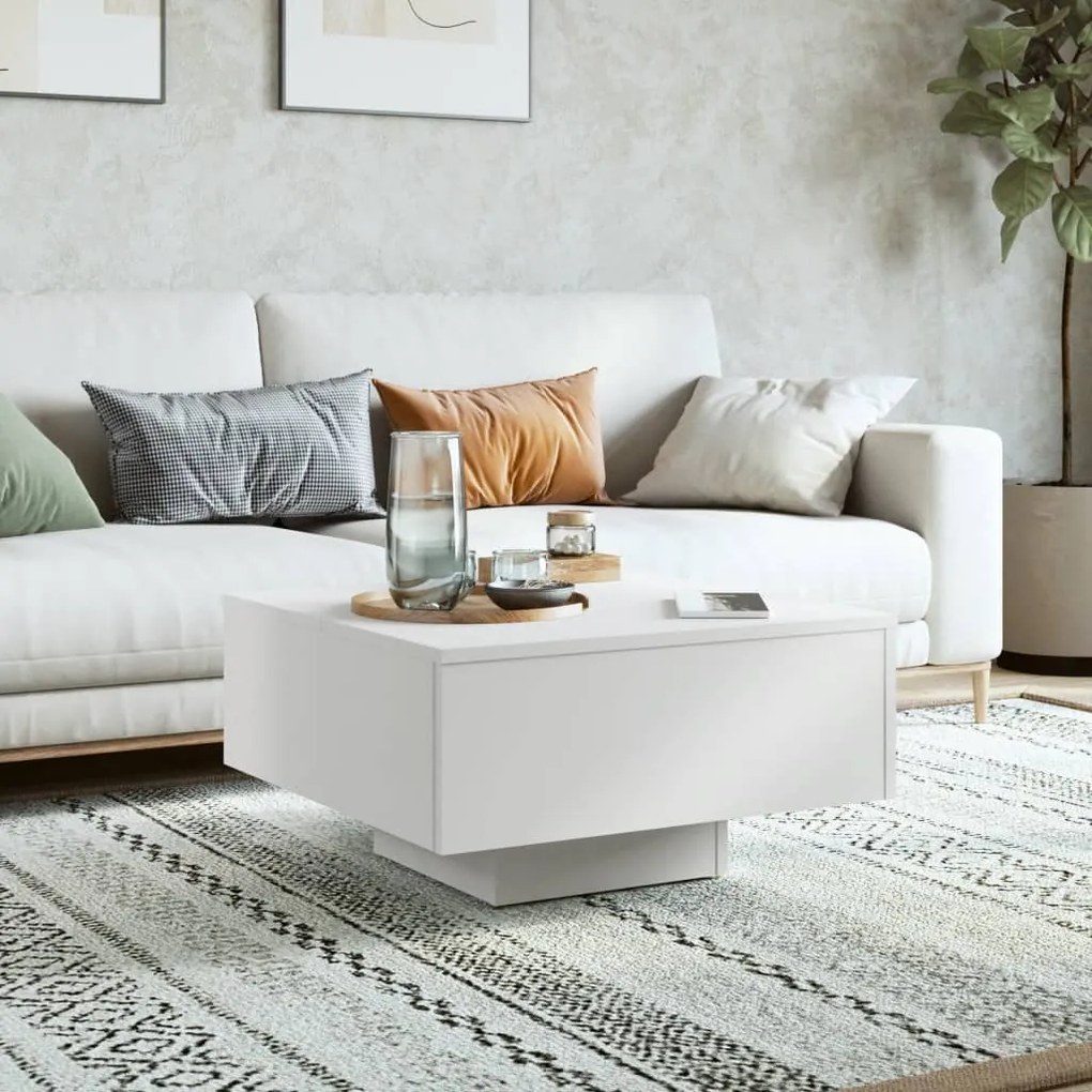 Mesa de centro 60x60x31,5 cm derivados de madeira branco
