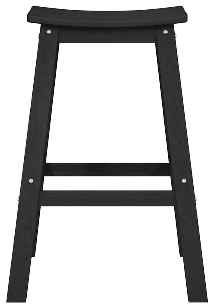 Banquetas 2 pcs Pretas HDPE
