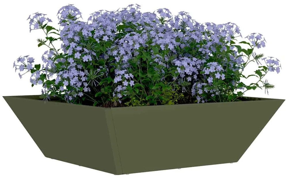 Conjunto de 5 Cachepots de Jardim Verde-Azeitona da , medindo 50x50x15