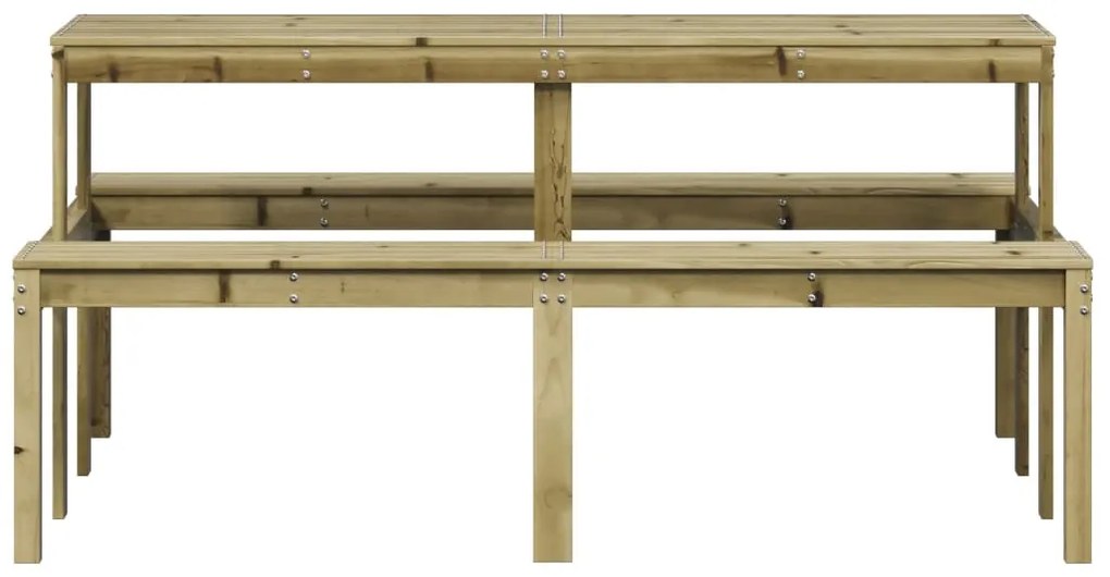 Mesa de piquenique 160x134x75 cm madeira de pinho impregnada
