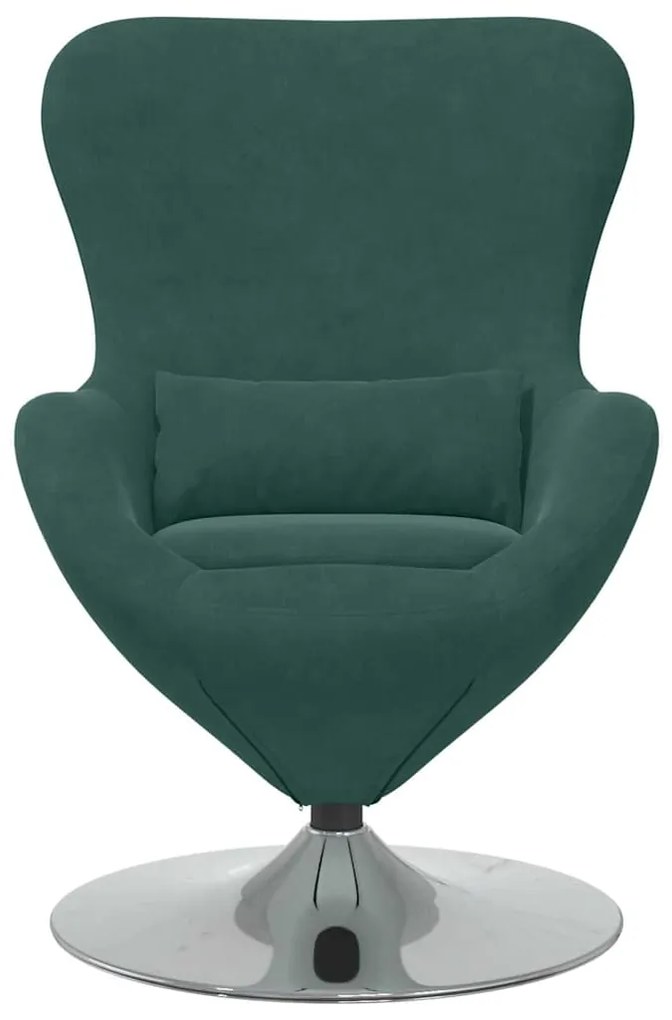 Poltrona Ovo Veludo Verde Escuro