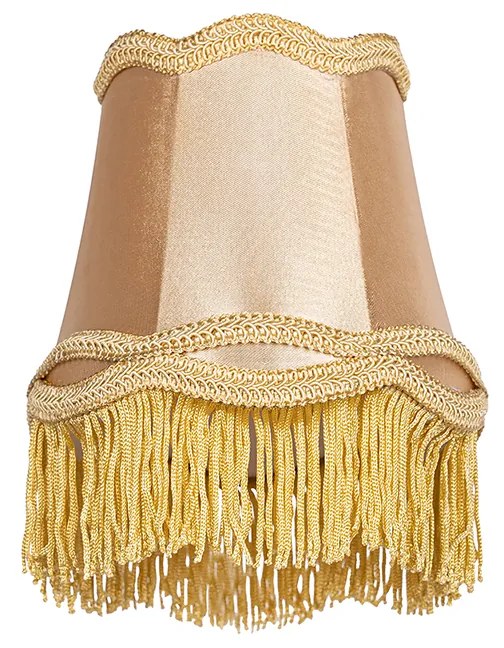 Abajur em tecido dourado 12 cm - Granny Retro