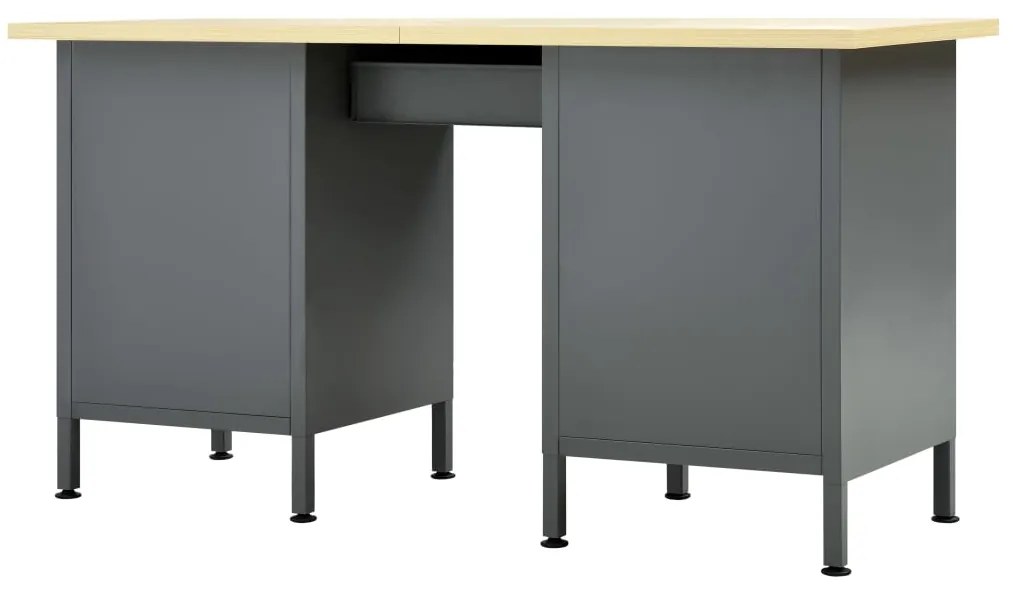 Bancada de trabalho 160x60x85 cm aço preto