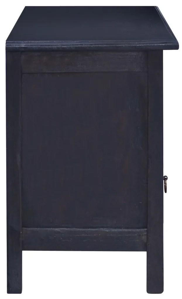 Móvel de TV 100x30x45 cm mogno maciço castanho café preto-claro