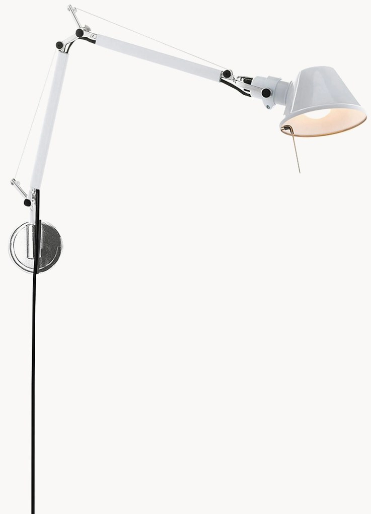 Candeeiro de parede grande regulável com ficha Tolomeo Micro