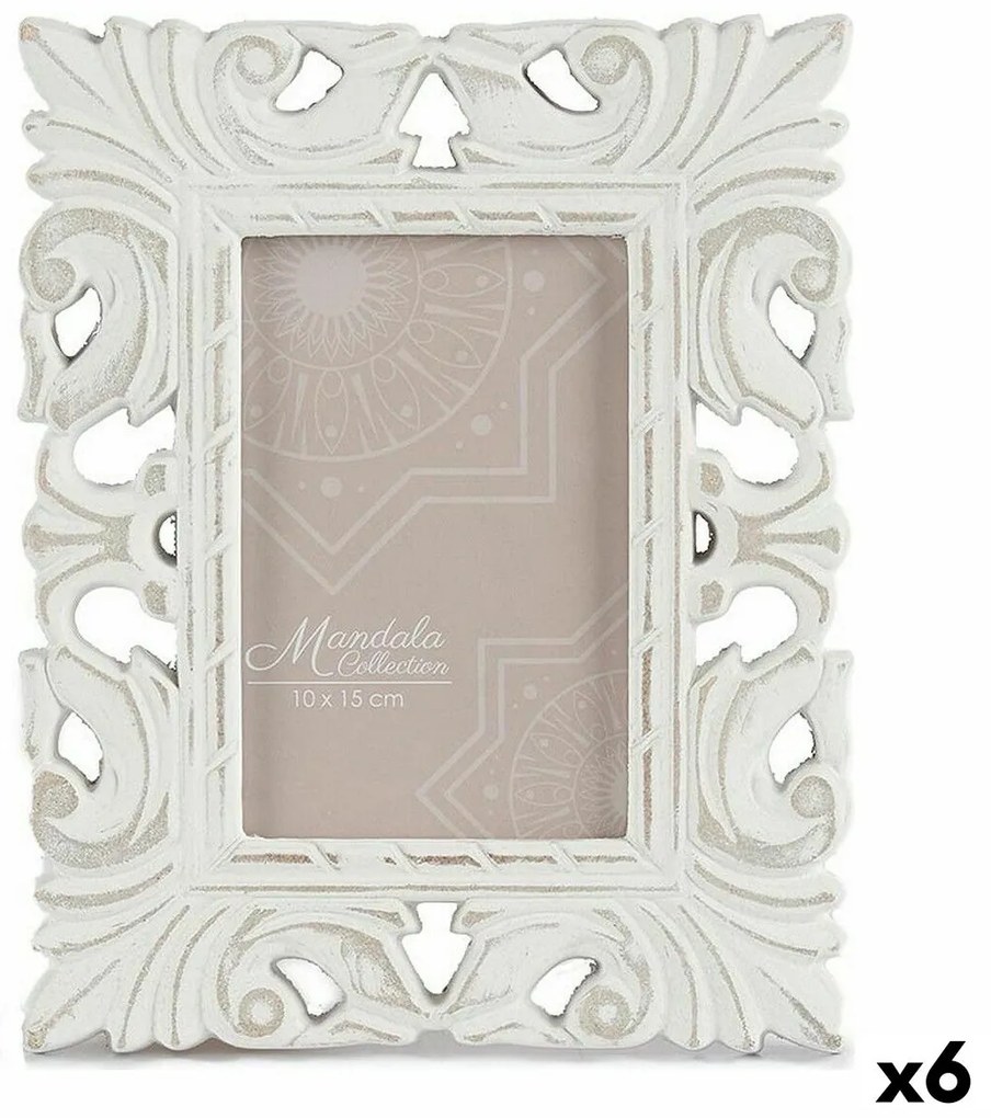 Moldura de Fotos 18,5 X 23 X 1,3 cm Branco Madeira Mdf (6 Unidades)