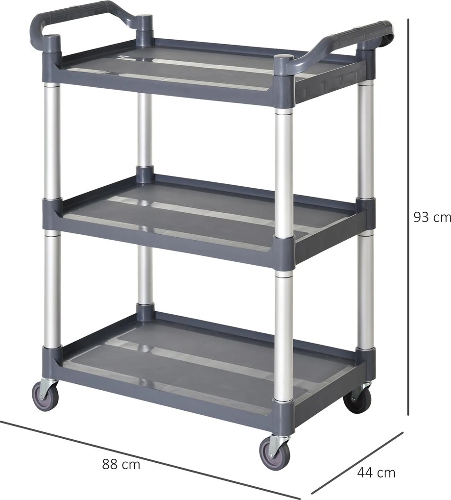 Carrinho de armazenamento multiuso 3 níveis carrinho de cozinha restau