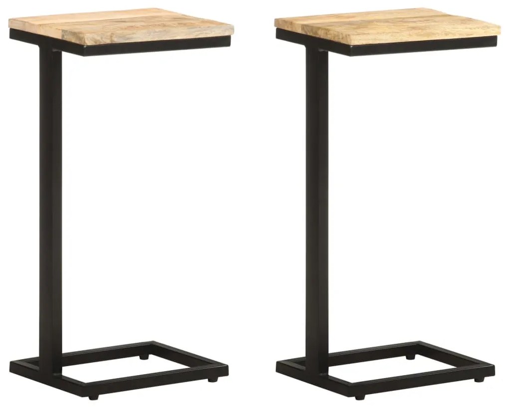Mesas de apoio 2 pcs 31,5x24,5x64,5 cm mangueira áspera