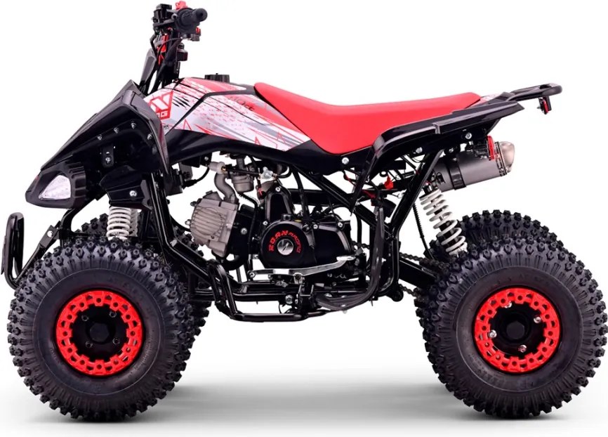 Mini moto 4 gasolina para crianças de 110cc Automática Roan Pantera R7 C/ Marcha atras e Limitador Vermelha