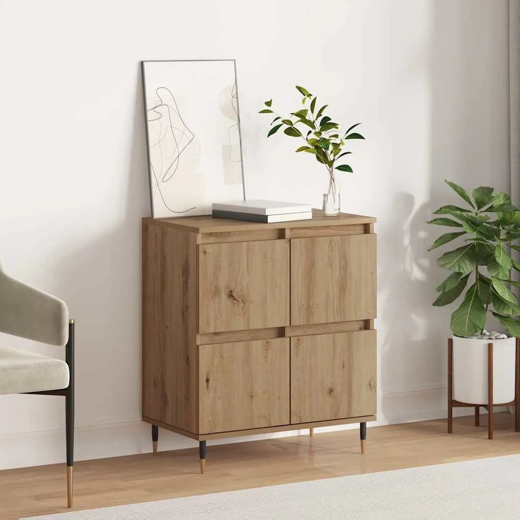 vidaXL Buffet Carvalho Artesanal 60 x 35 x 70 cm