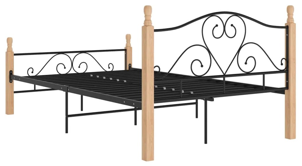 Estrutura de cama 120x200 cm metal preto