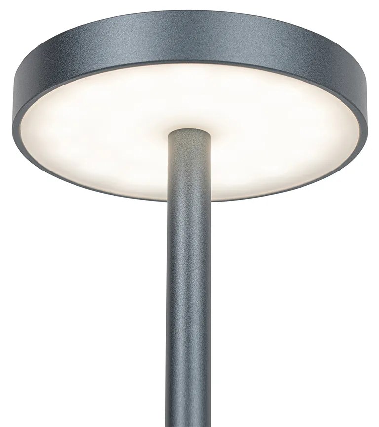 Candeeiro de mesa exterior Cinzento c/ LED dimmer táctil recarregável - Dupont Design