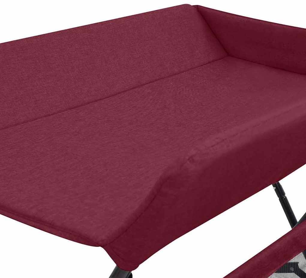 Mesa muda-fraldas ferro vermelho