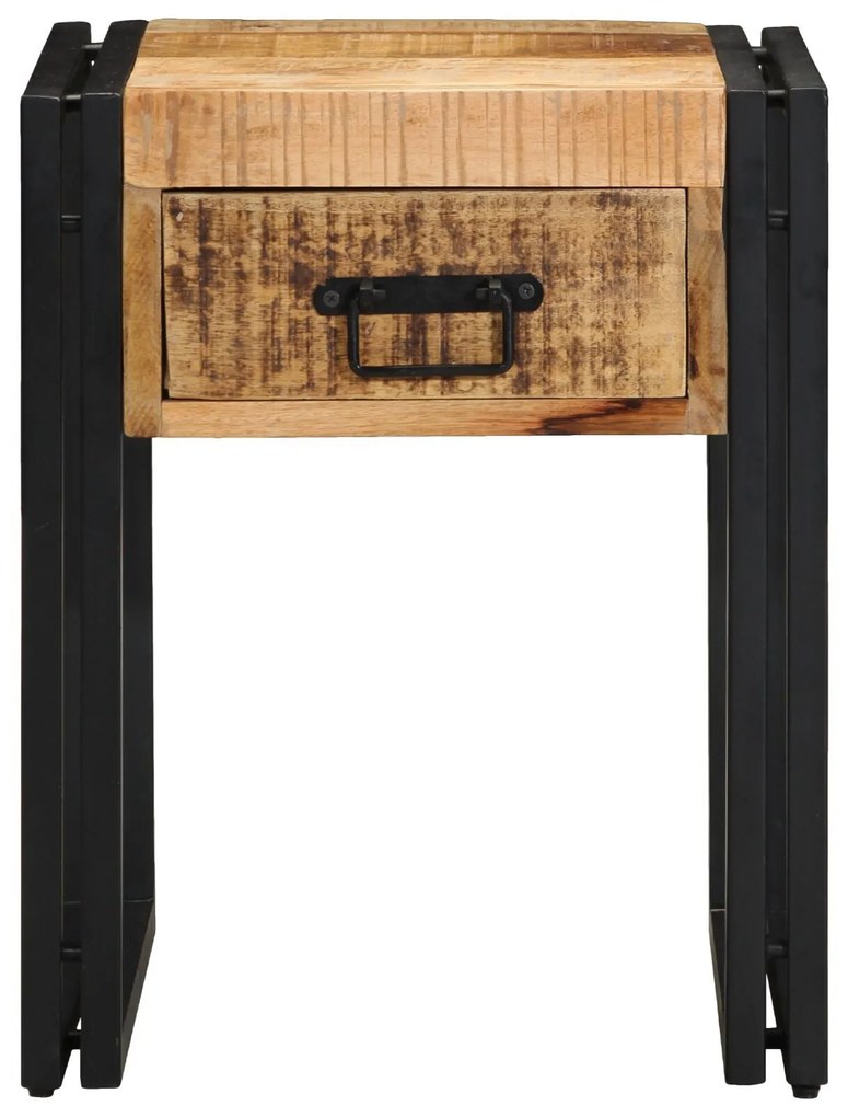Mesa de Apoio vidaXL 40x40x50 cm Madeira de Mangueira Rústica