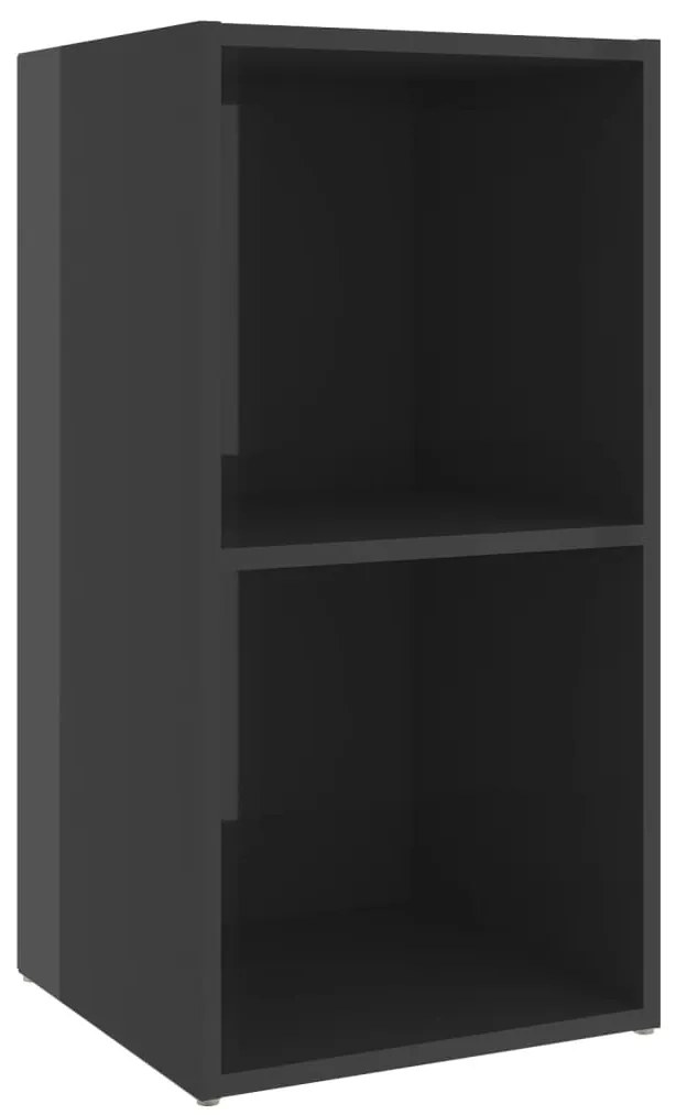 Móveis de TV 4 pcs derivados de madeira cinza brilhante