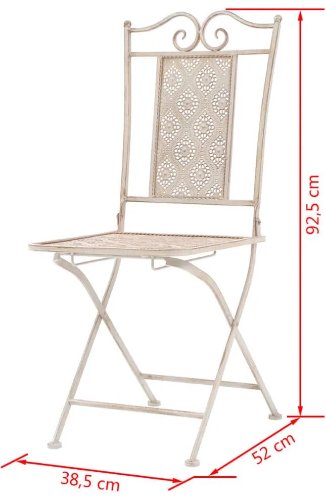 3 pcs conjunto bistrô em aço branco