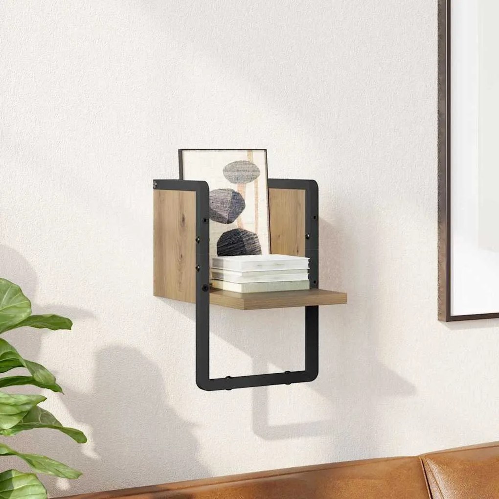 vidaXL Prateleira de Parede Carvalho Artesanal 20 x 25 x 30 cm