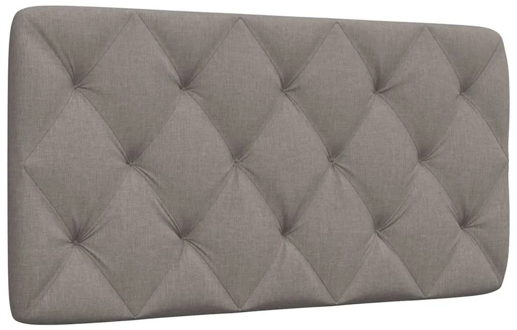 vidaXL Almofadão de cabeceira 100 cm tecido cinzento-acastanhado
