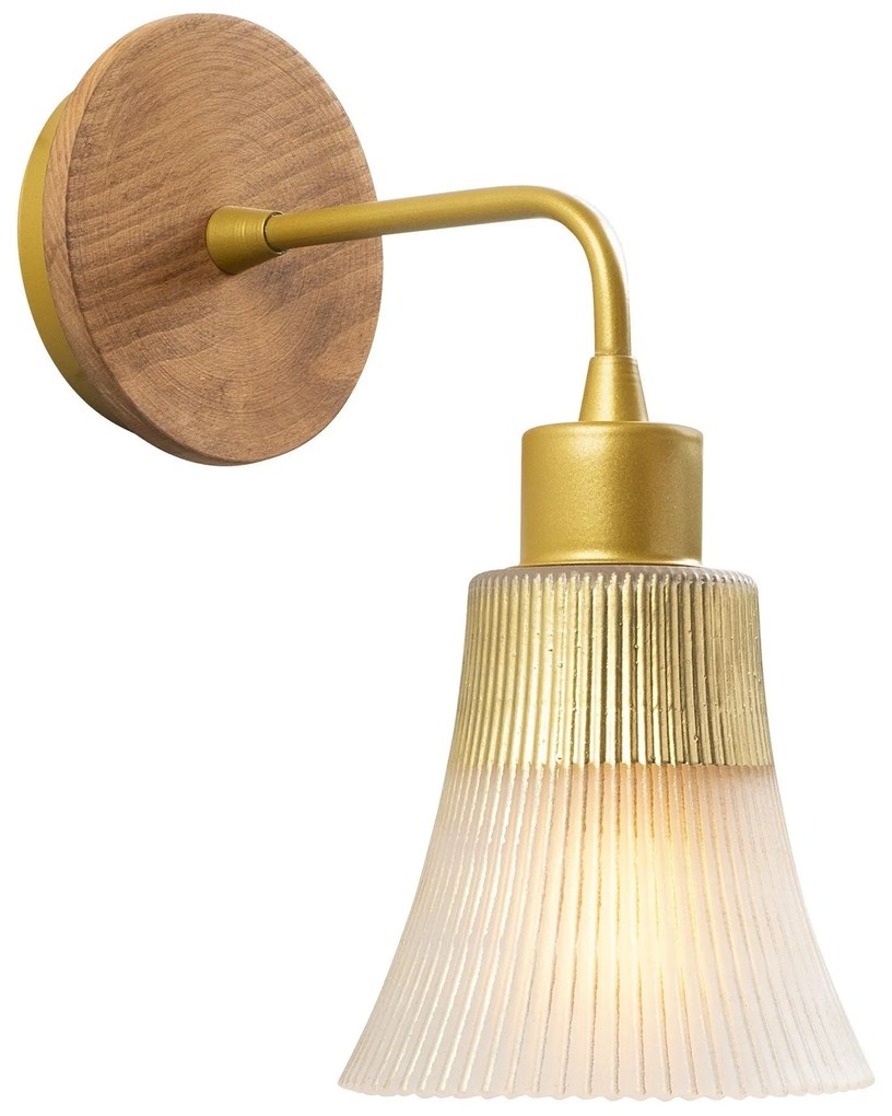 Candeeiro de Parede Foca – Dourado – 13x28 cm