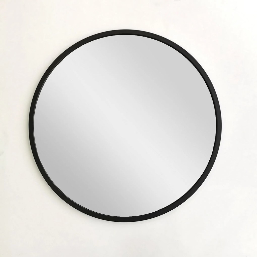 Espelho Siyah Metal – Preto – 60 cm x 60 cm x 2,2 cm