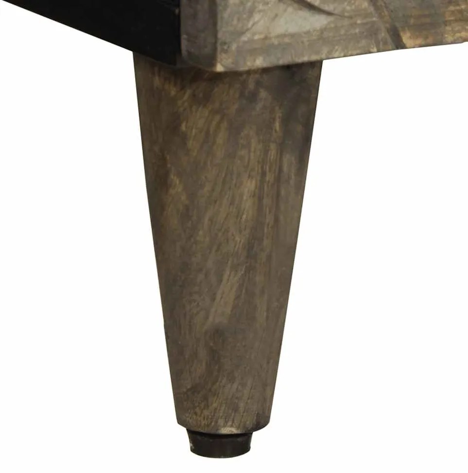 Mesa de cabeceira cinzento claro 50x33x60 cm