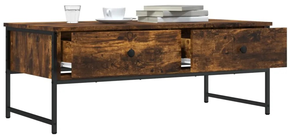Mesa de centro 101x49x39,5 cm derivados madeira carvalho fumado