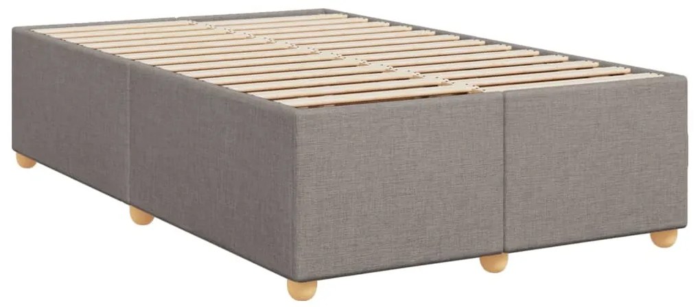 Cama com molas/colchão 120x200 cm tecido castanho-acinzentado
