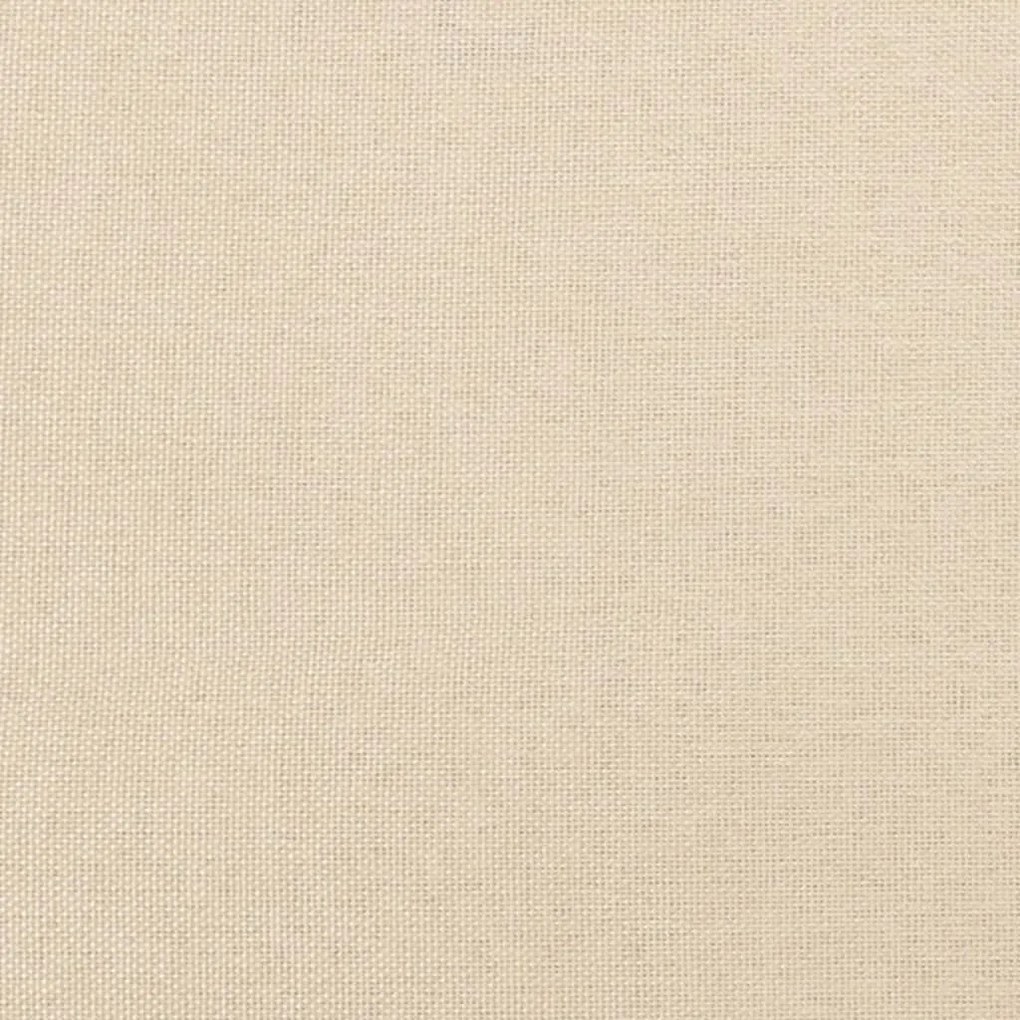 Estrutura de cama sem colchão 140x190 cm tecido cor creme