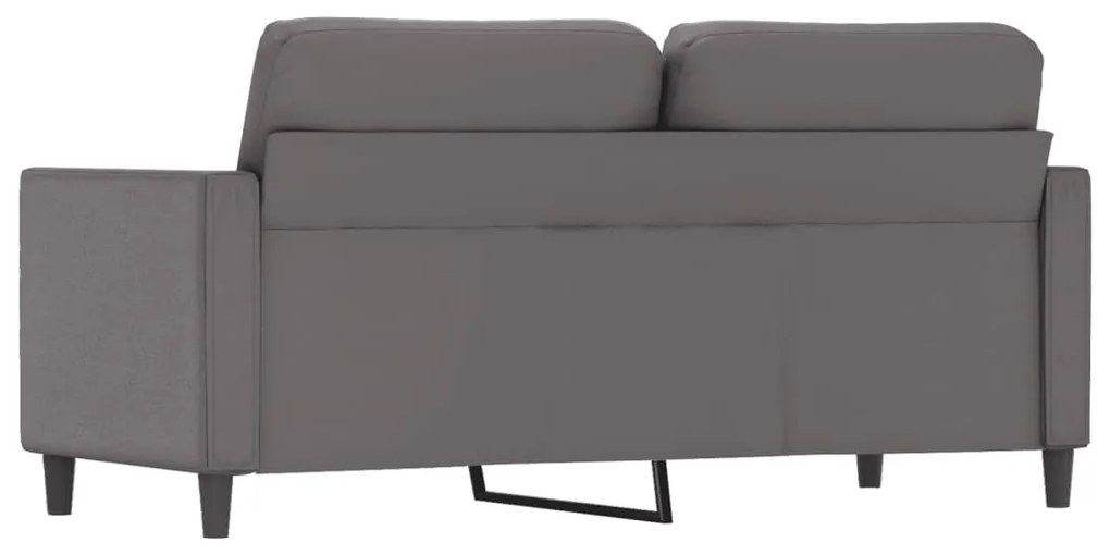Sofá de 2 lugares 140 cm couro artificial cinza