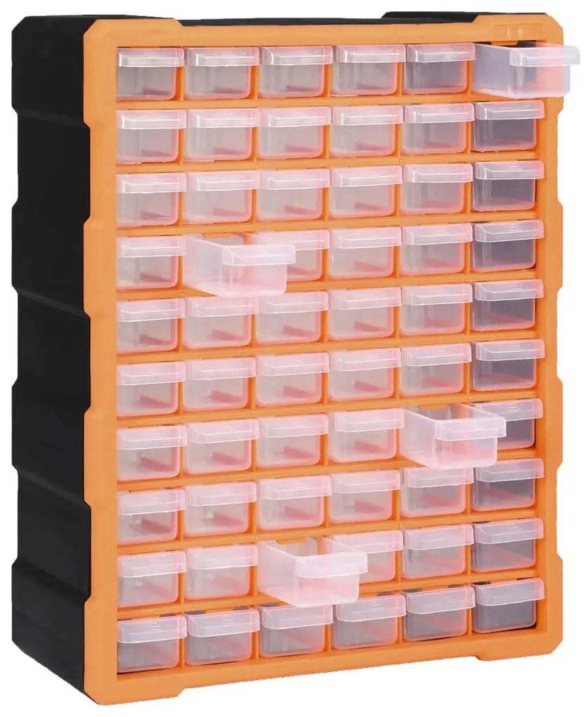 Caixa organizadora com 60 gavetas 38x16x47,5 cm