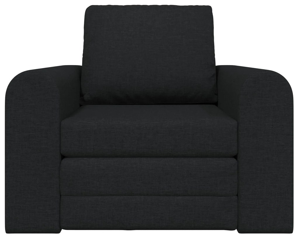 Sofá Cama 2-em-1 Preto 98x71x83 cm Tecido