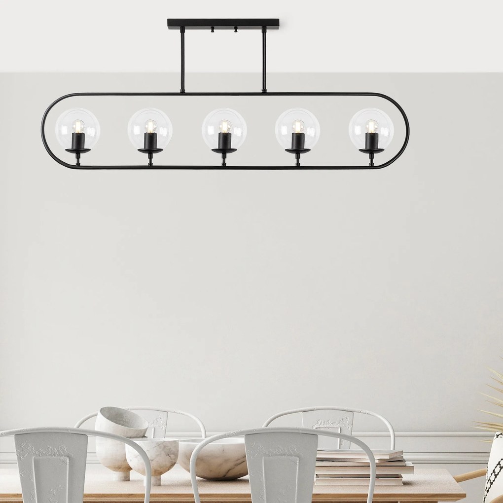 Chandelier Jewel – Preto – 122 x 15 cm