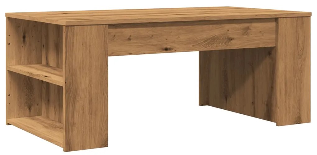 Mesa centro 102x55x42cm derivados de madeira carvalho artisiano