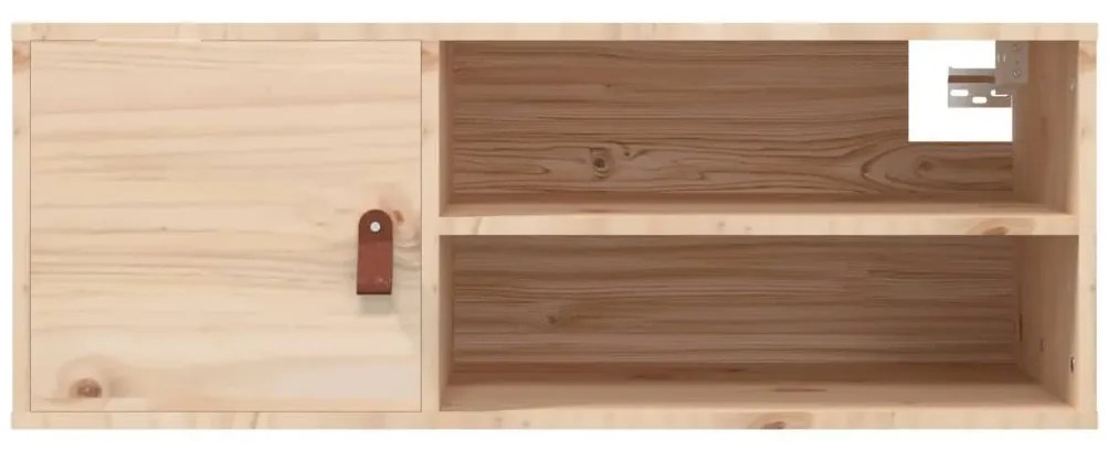 Armários de parede 2 pcs 80x30x30 cm madeira de pinho maciça