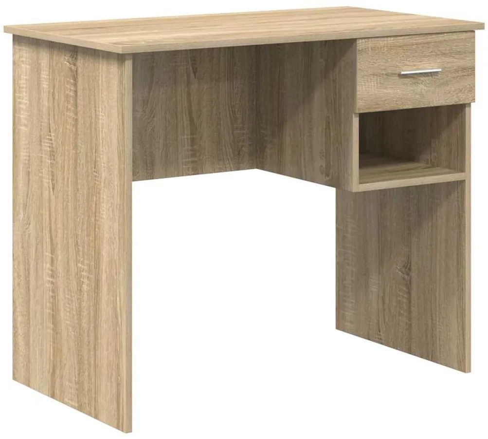 Secretária com Armazenamento Carvalho de Sonoma 90x49.5x75 cm Madeira
