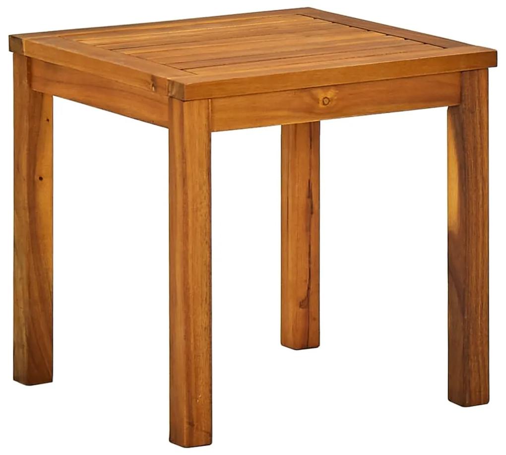 Espreguiçadeira com mesa madeira de acácia maciça e textilene