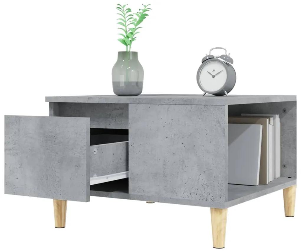 Mesa de centro 55x55x36,5 cm derivados madeira cinzento cimento