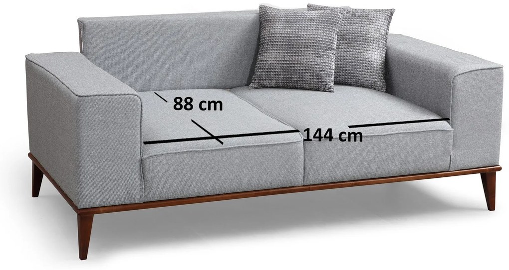 Sofá-Cama de 2 Lugares Montana – Cinzento – 184 x 91 x 85 cm