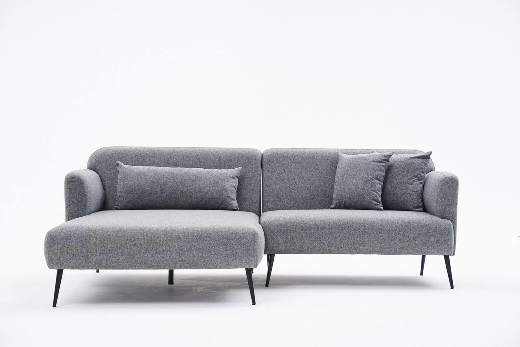 Sofá de Canto Revos – Cinzento – 250 cm x 86 cm x 100 cm