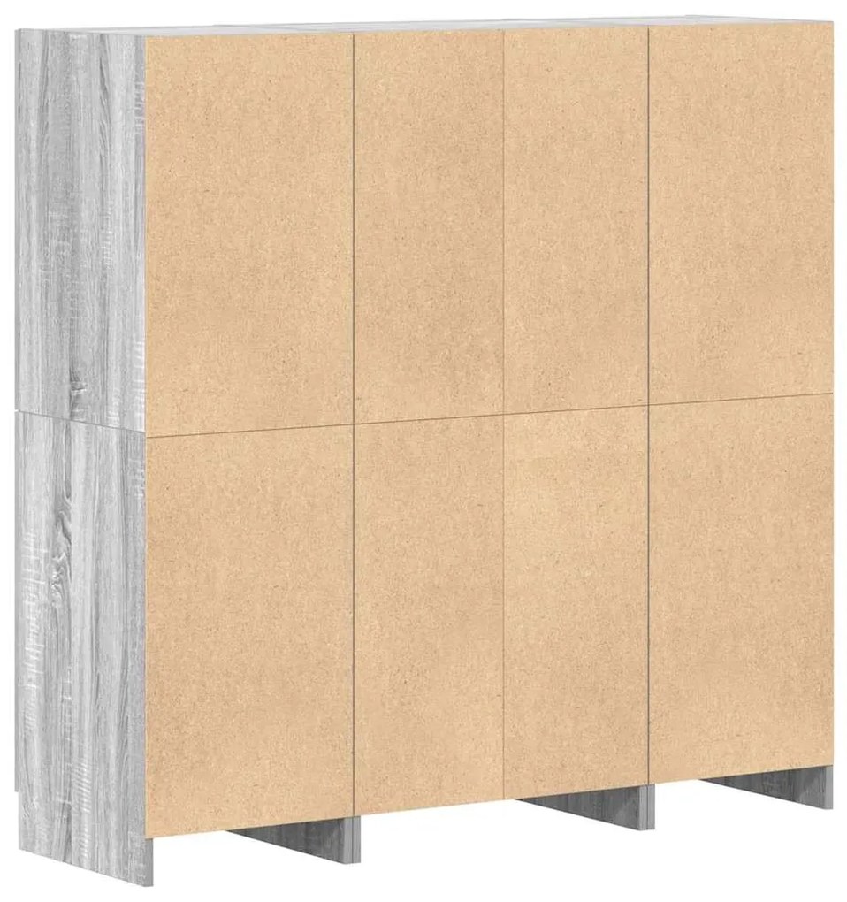 3 pcs armário de cozinha conjunto deriv. madeira cinza sonoma