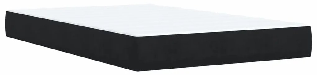 Cama boxspring com colchão 120x190 cm veludo preto