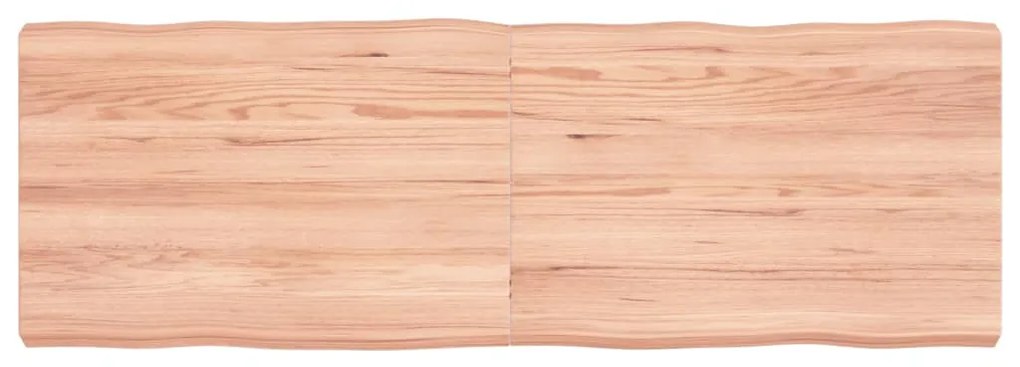 vidaXL Tampo de mesa com bordas vivas carvalho tratado castanho-claro