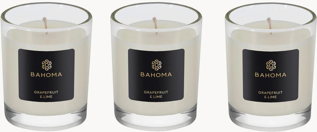 Conjunto de velas de viagem Pearl Grapefruit & Lime, conjunto de 3